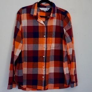 Plaid Button Down Blouse – XL Old Navy